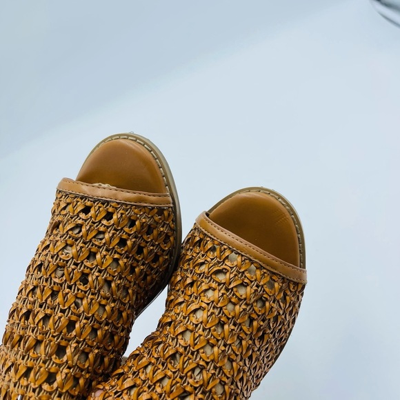 Steve Madden Ranya Woven Peep Toe Sandals Heels - Picture 7 of 8